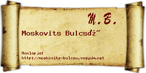Moskovits Bulcsú névjegykártya