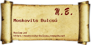 Moskovits Bulcsú névjegykártya