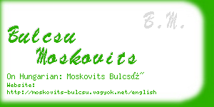 bulcsu moskovits business card
